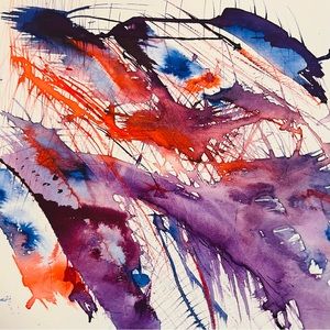 Beautiful 12x12 original one of a kind watercolor by artist.